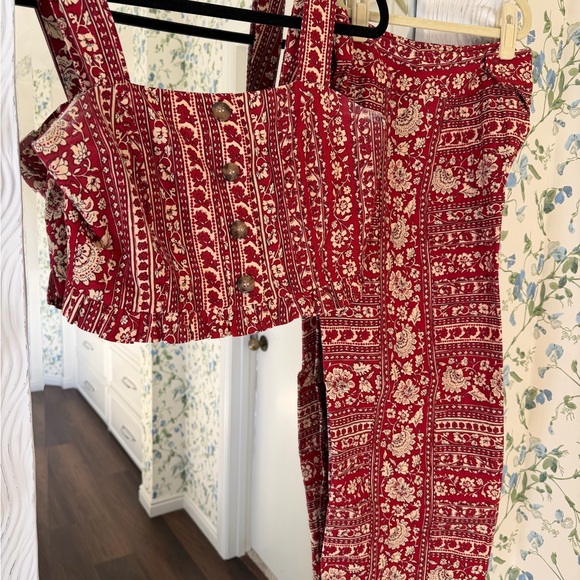 Red Patterned Two-Piece Set Sezane - Picture 2 of 4